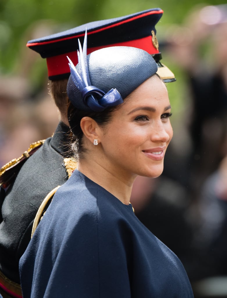 Meghan Markle's Sleek Side Chignon at Trooping the Colour 2019