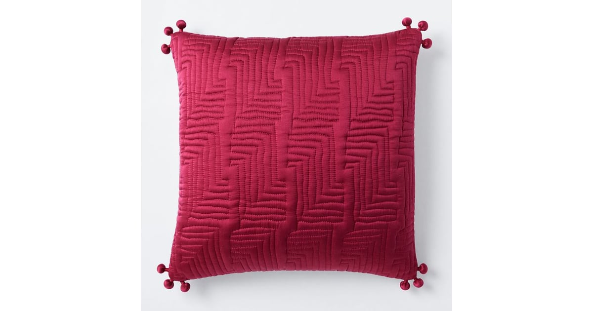 West Elm Silk Pillow Cover | Pom-Pom Decor | POPSUGAR ...