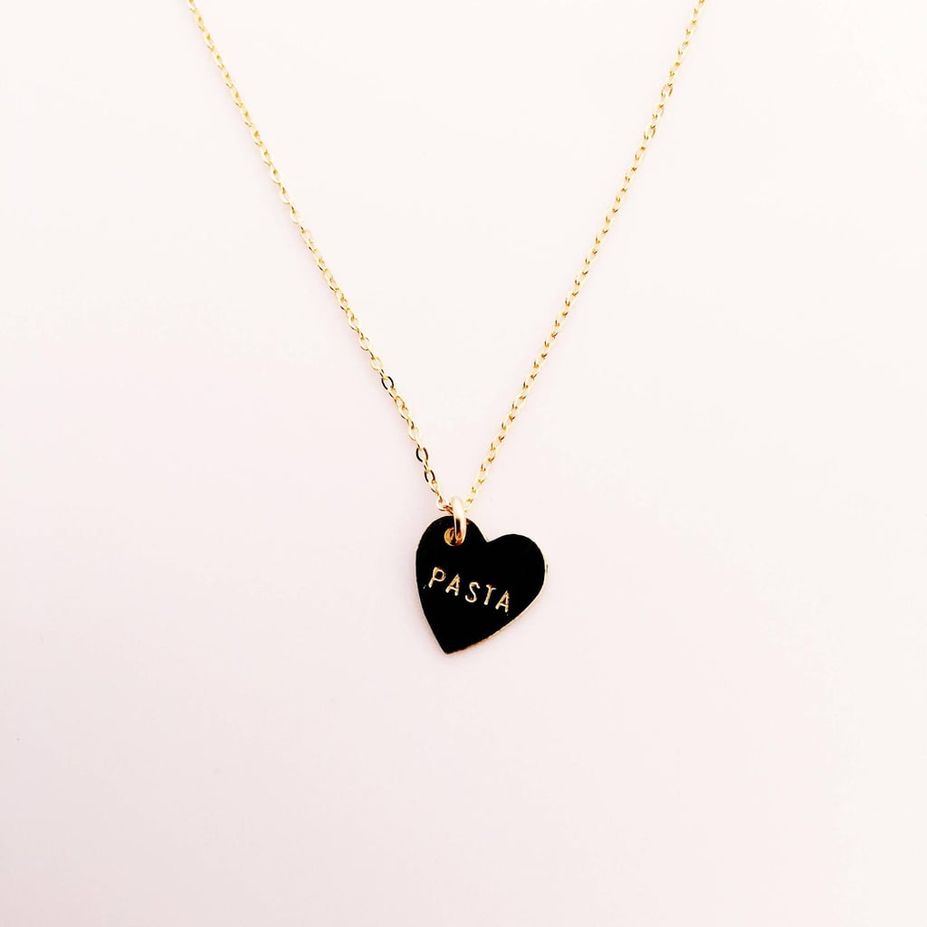 Pasta Heart Charm Necklace
