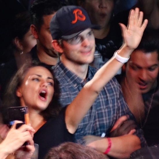Mila Kunis and Ashton Kutcher at the Madonna Concert in LA