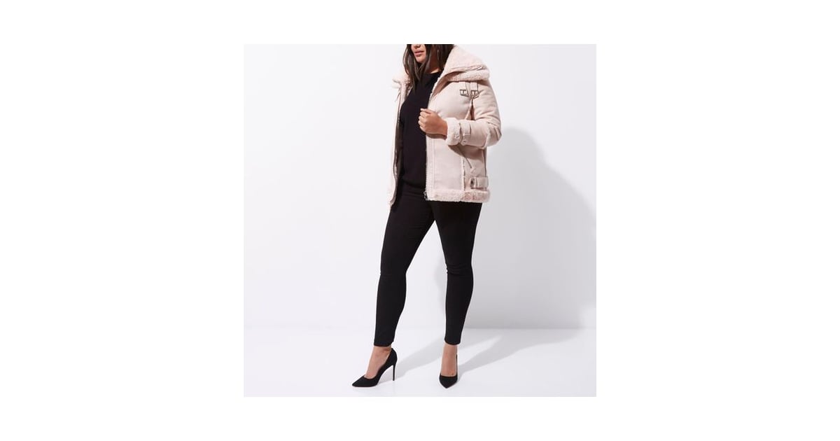 river island faux fur aviator jacket