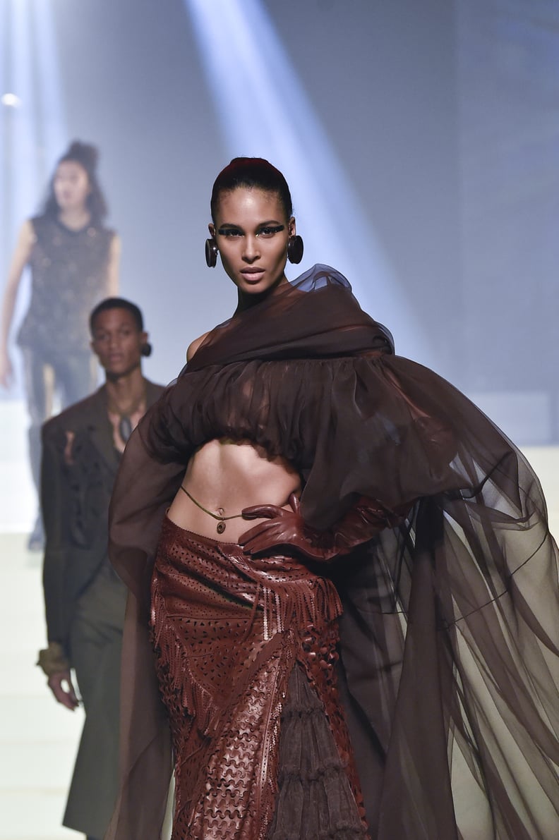 Cindy Bruna on the Jean Paul Gaultier Runway