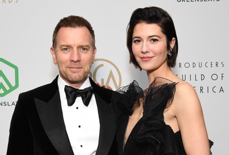 LOS ANGELES, CALIFORNIA - MARCH 19: (L-R) Ewan McGregor and Mary Elizabeth Winstead attend The 33rd Producers Guild Awards Supported By GreenSlate at Fairmont Century Plaza on March 19, 2022 in Los Angeles, California. (Photo by Jon Kopaloff/Getty Images 