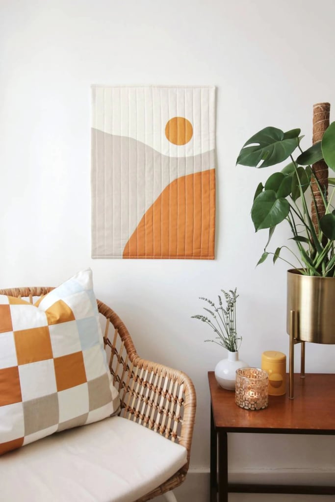 For Your Living Room Wall: Sunrise Modern Quilted Wall Decor