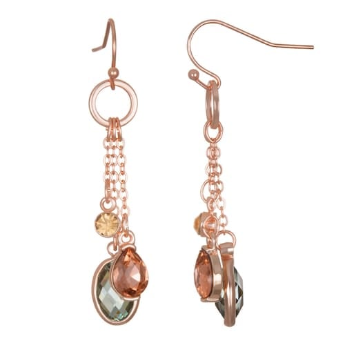 LC Lauren Conrad Simulated Crystal Nickel Free Drop Earrings