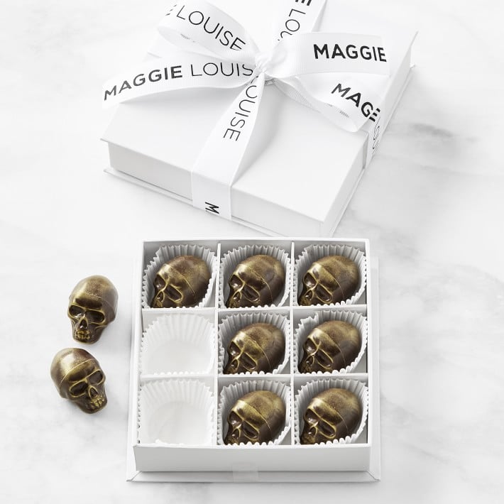 Maggie Louise Confections Halloween Gold Chocolate Skulls