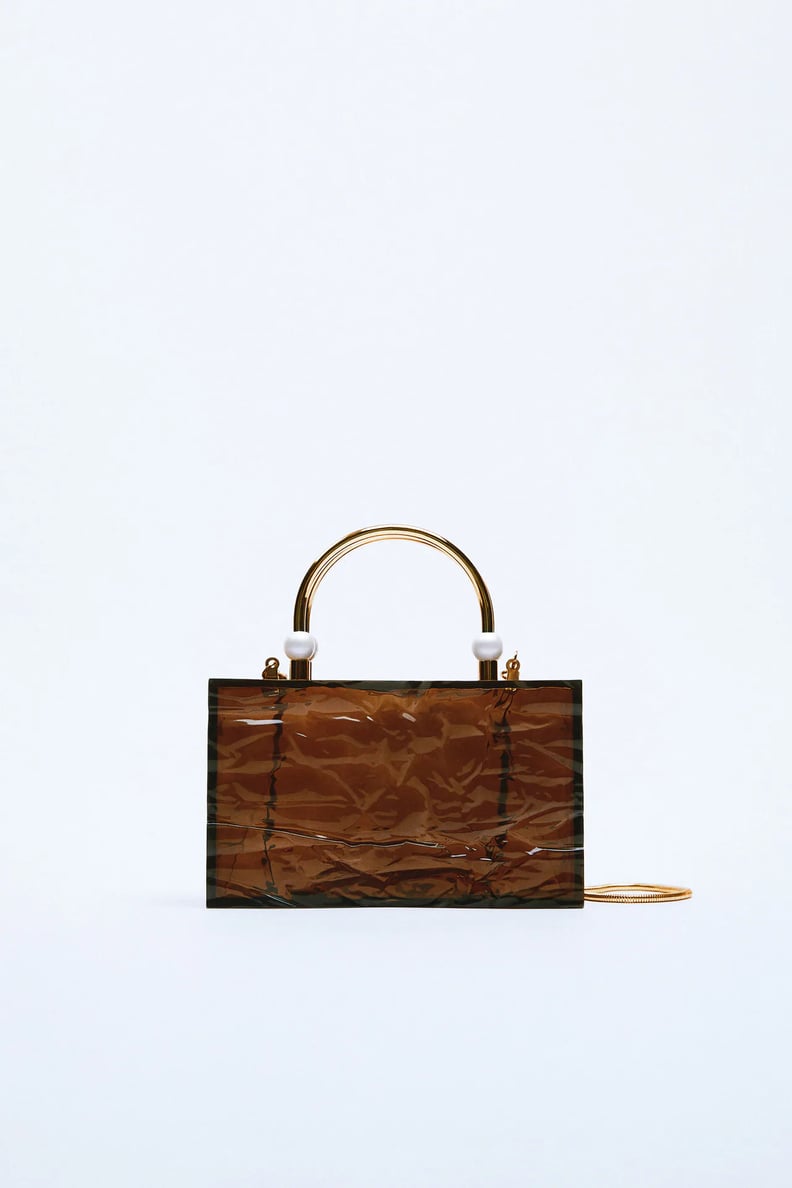 A Brown Statement: Pearl Strap Box Bag