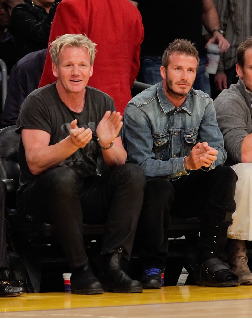 Pictures of Gordon Ramsay and David Beckham