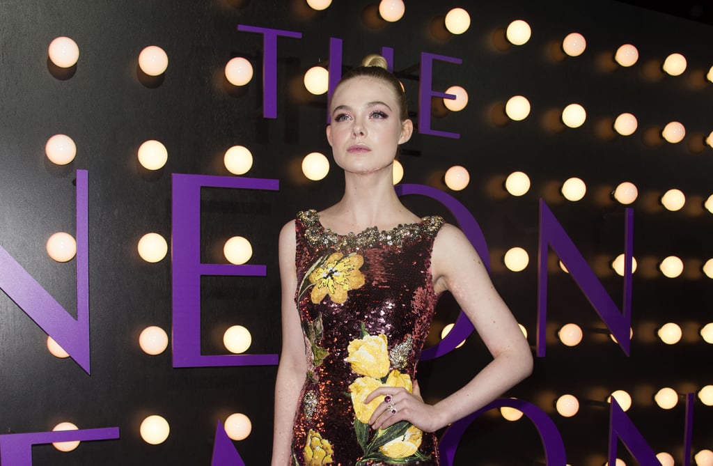 Elle Fanning Dolce and Gabbana Dress at Neon Demon Premiere