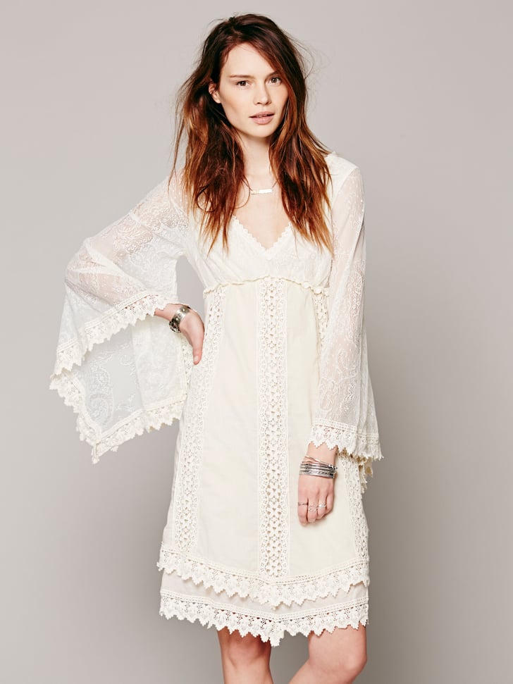 Free People White Crochet Dress | Dresses and Tops With Bell Sleeves ...