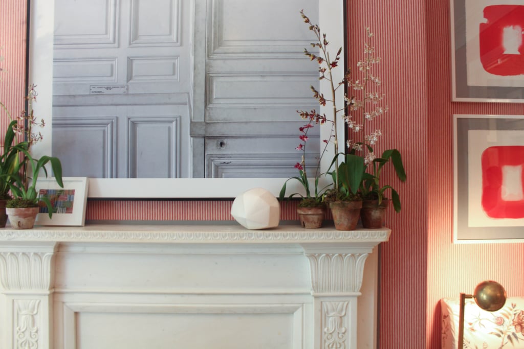 Alessandra Branca also used red on the walls of her "salon rouge."