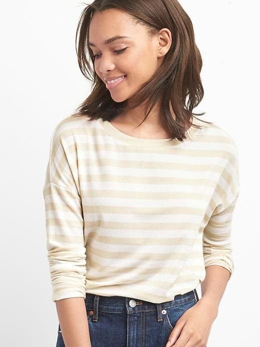 Gap Stripe boxy boatneck tee