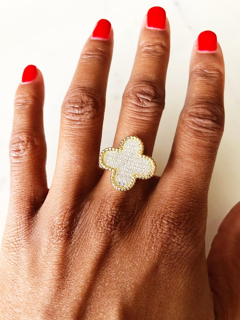 CZ Round Flower Ring