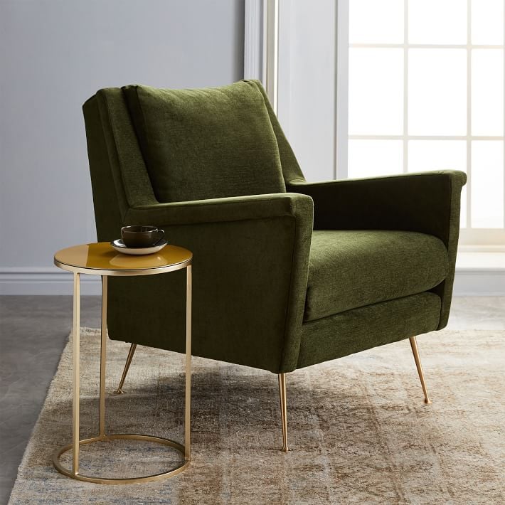 Carlo Mid-Century Chair With Metal Legs