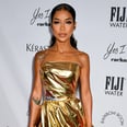 Jhené Aiko's Gold Dress Comes With a Sky-High Slit That Has a Mind of Its Own