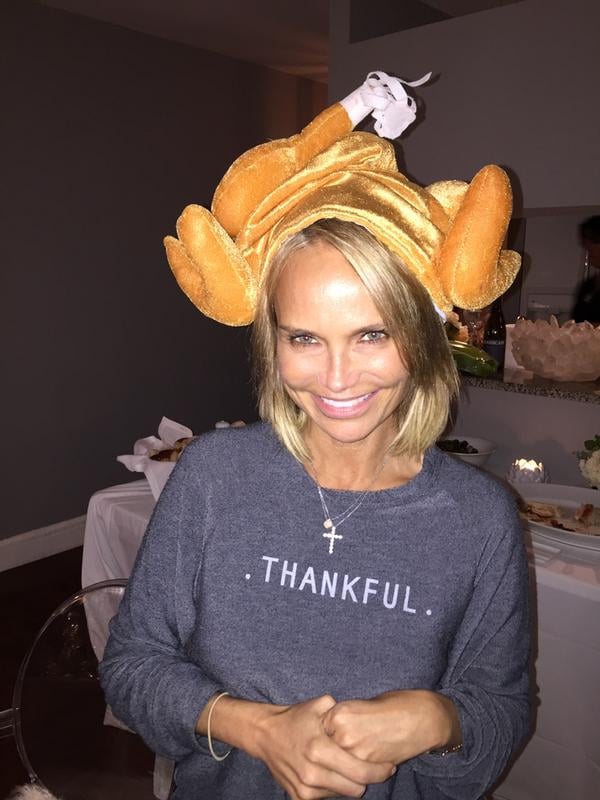 Kristin Chenoweth showed her Thanksgiving spirit with a festive outfit.