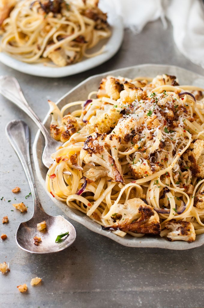 Garlic Butter Cauliflower Pasta with Pangritata