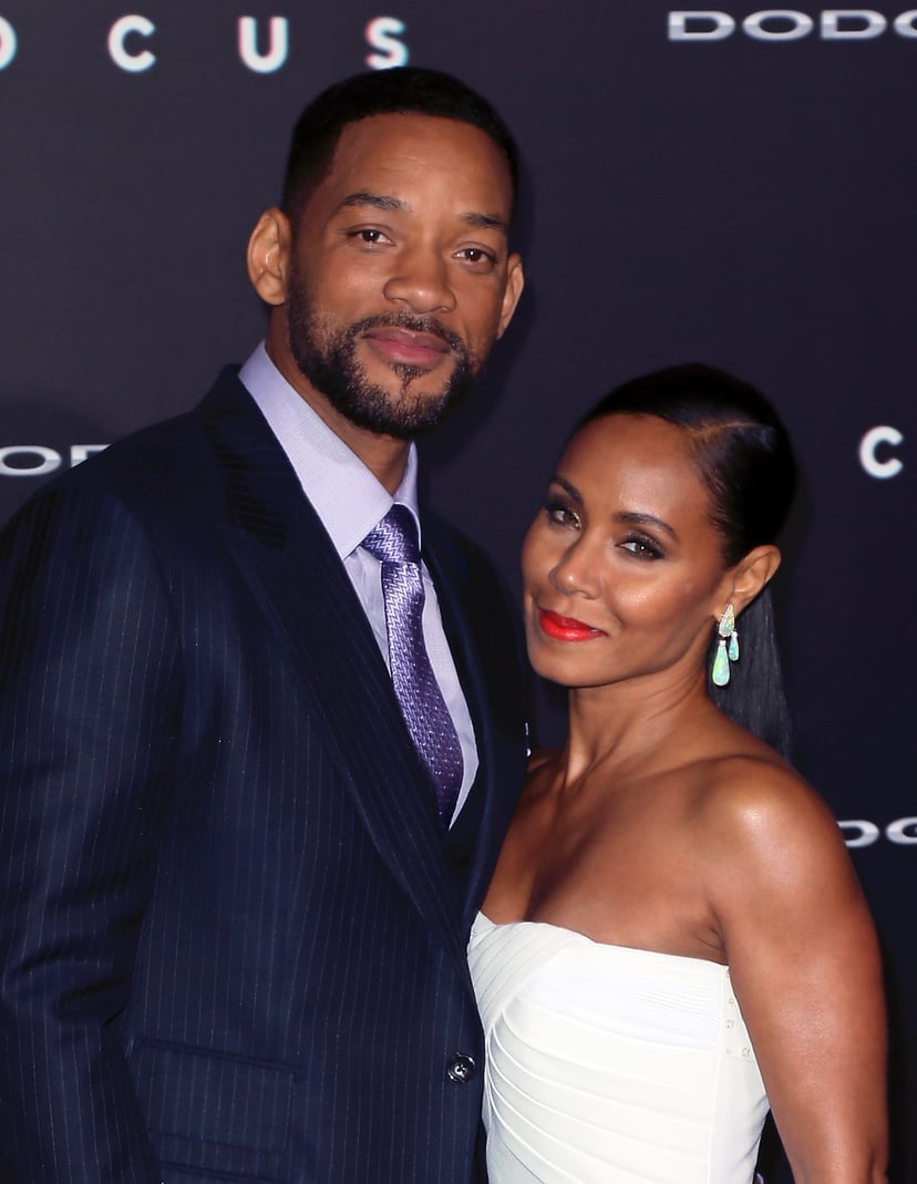 HOLLYWOOD, CA - FEBRUARY 24:  Actor Will Smith and wife actress Jada Pinkett Smith attend the premiere of Warner Bros. Pictures' 