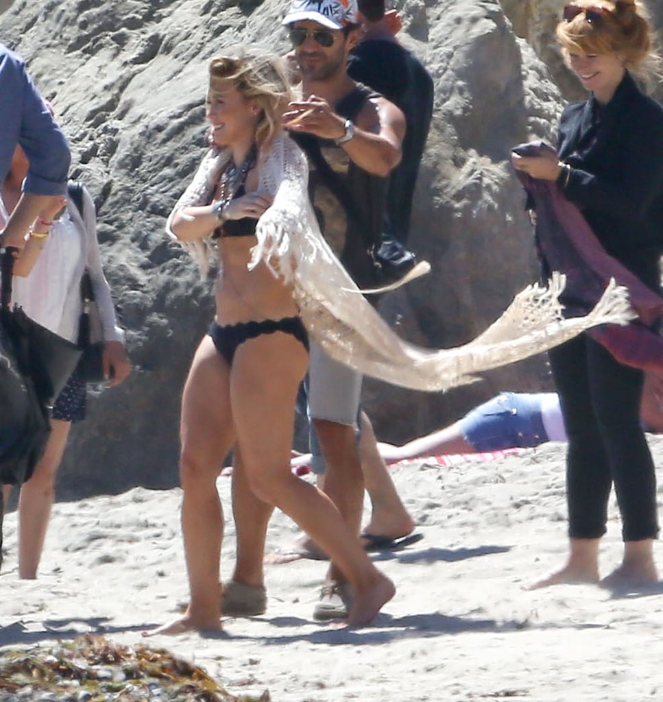 Hilary Duff Wears a Bikini During Music Video Shoot 2014