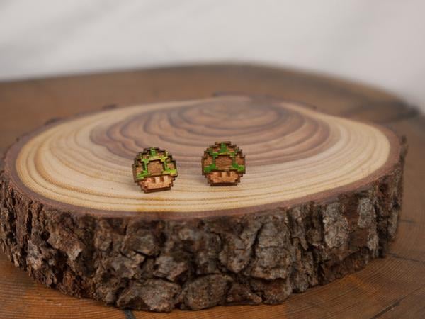 1 UP Mushroom Earrings