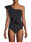 Chiara Boni La Petite Robe Atlante Ruffle One-Piece Swimsuit