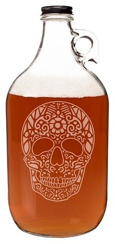 Halloween Sugar Skull Growler