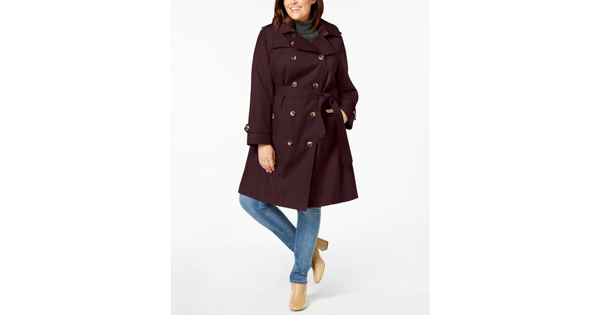 London fog plus sales size trench coat