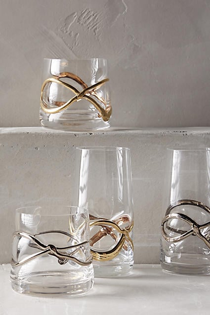 Glimmer-Wrapped Red Wine Glass