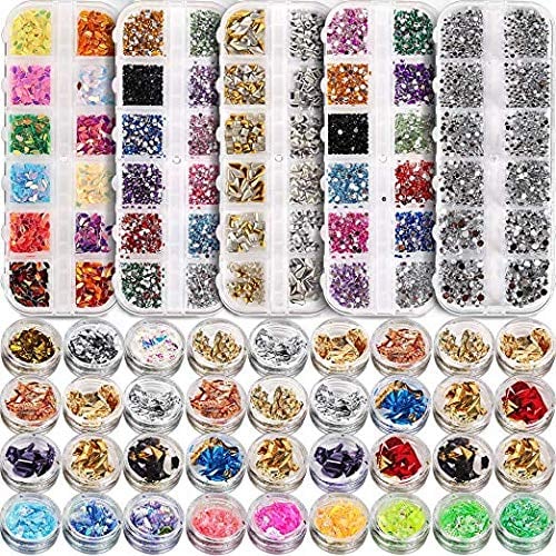 Nail-Art Rhinestones, Gems, Studs, and Foils