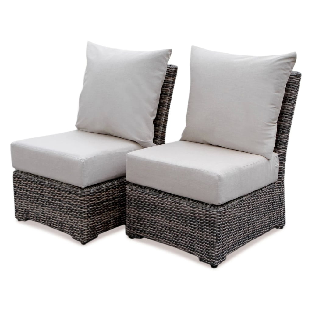 Cherry Hill All-Weather Wicker Patio Armless Deep Seating Chairs