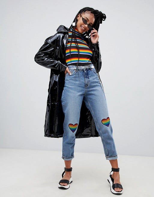 Monki Rainbow Heart Knee Mom Jean | Boyfriend Jeans vs. Girlfriend Jeans  vs. Mom Jeans, Explained | POPSUGAR Fashion Photo 17