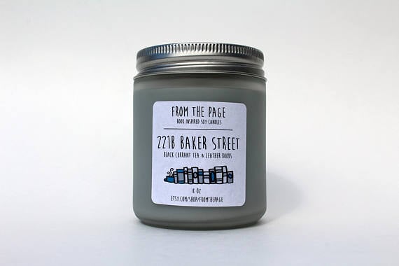 221B Baker Street candle