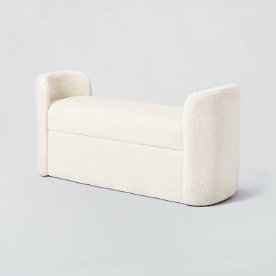 Threshold™ designed with Studio McGee Springdell Rounded Sherpa Bench Cream