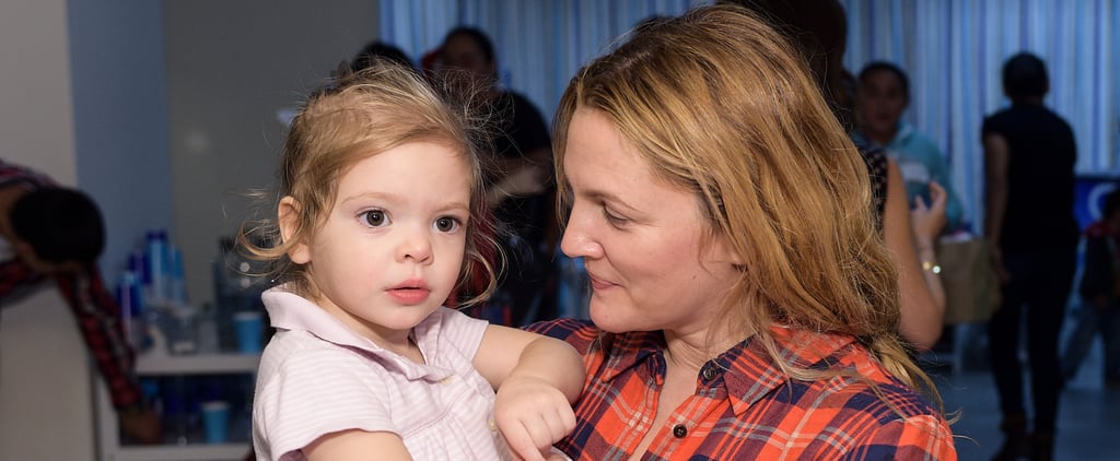 Drew Barrymore and Daughters at Jessica Alba's Holiday Event