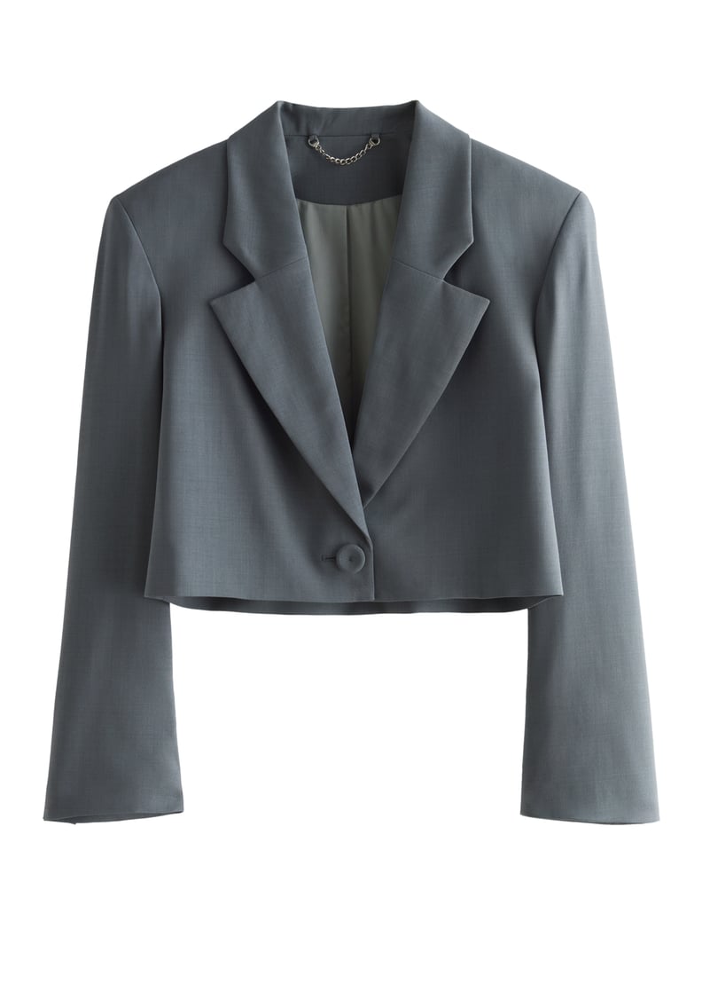 & Other Stories x Rejina Pyo Boxy Padded Shoulder Wool Blazer