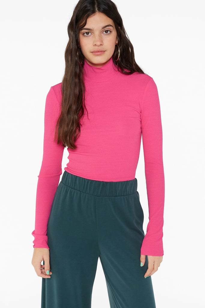 Monki Raw Edges Turtleneck Top