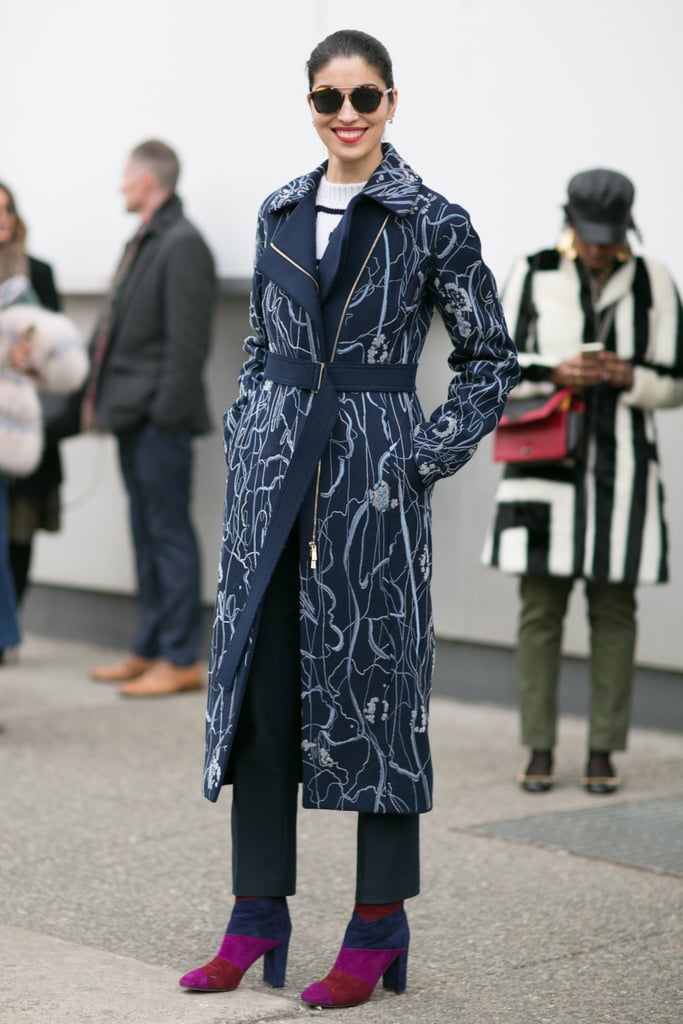 With a Patterned Duster and Colorful Boots