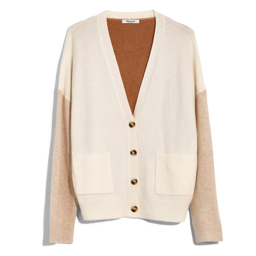 Madewell Plus-Size Colorblock Arbour Cardigan Sweater