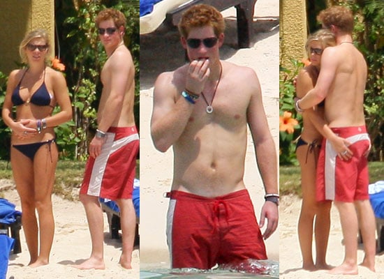 29/12/2008 Shirtless Prince Harry and Chelsy Davy in Bikini