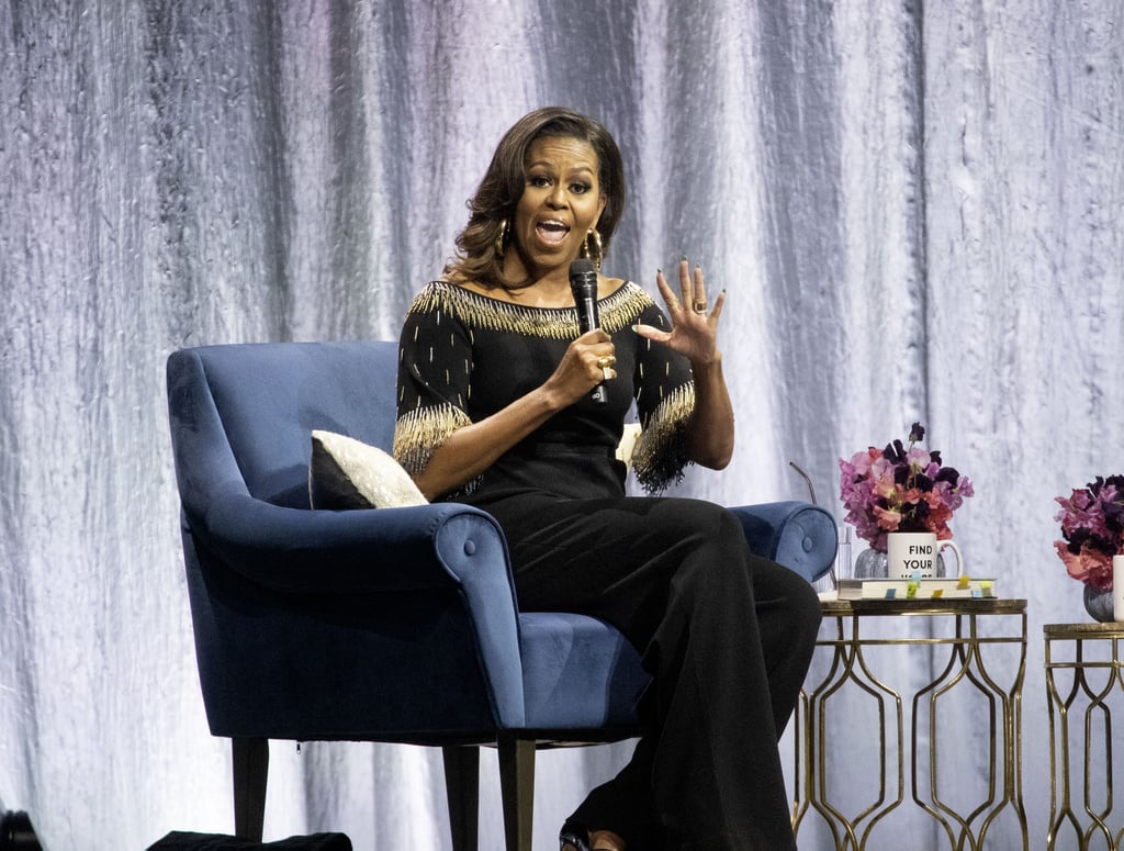 Michelle Obama Beaded Stella McCartney Jumpsuit on Book Tour