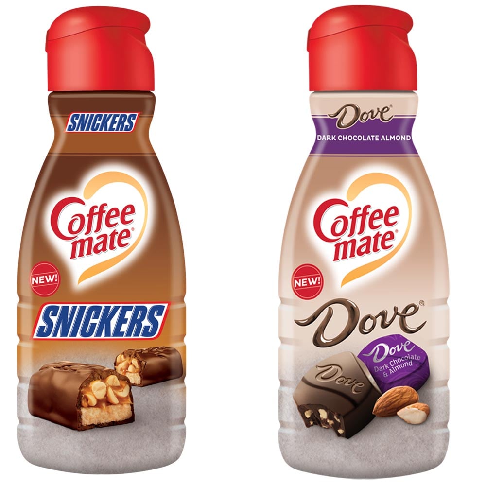 Snickers and Dove Dark Chocolate CoffeeMate Creamer