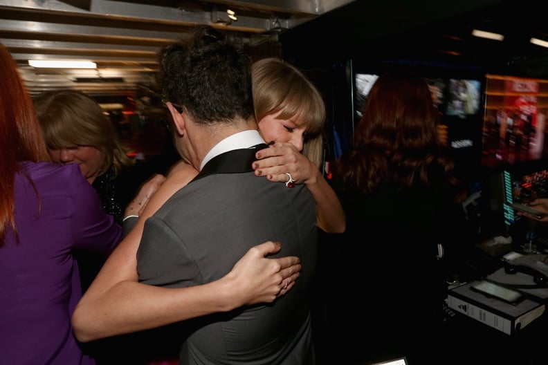 Taylor Swift and Jack Antonoff at the 2016 Grammys