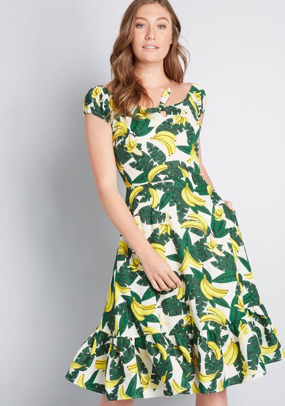 Collectif x mc portrait 2025 of panache midi dress