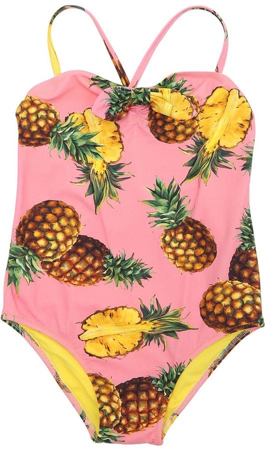 Dolce & Gabbana Pineapple-Print Lycra One-Piece Swimsuit