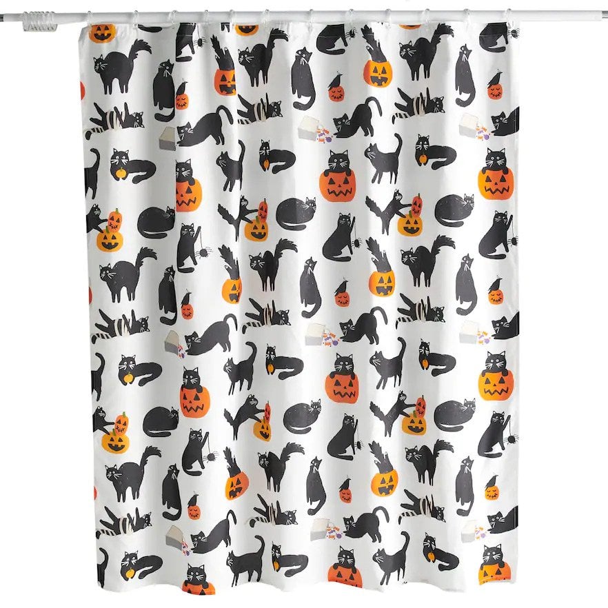 Celebrate Halloween Together Cat Unit Shower Curtain