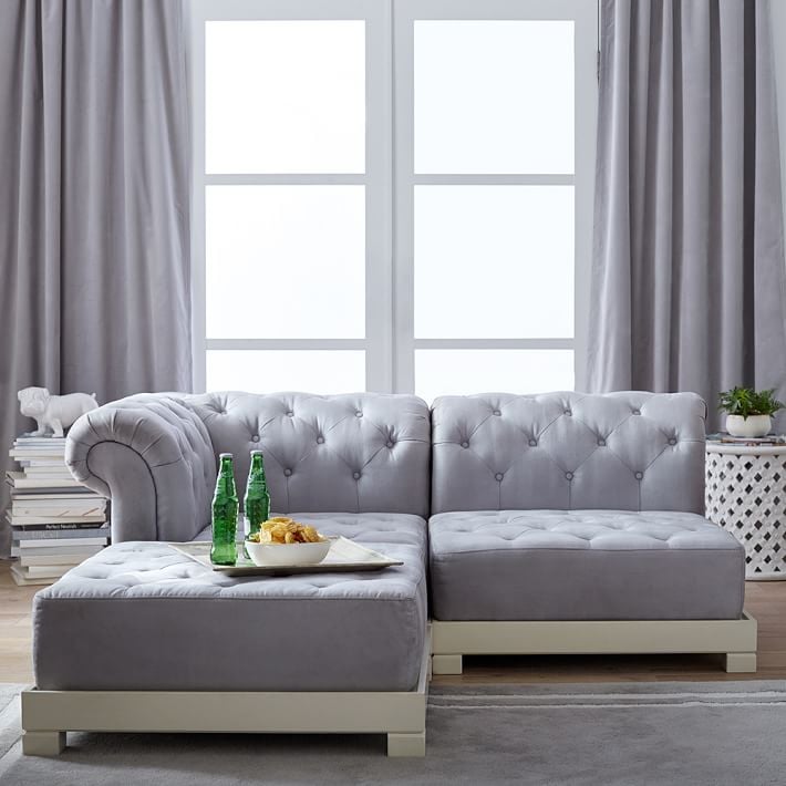 Cushy Roll Arm Sectional Set