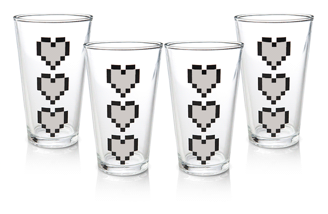 Heart Pint Glasses