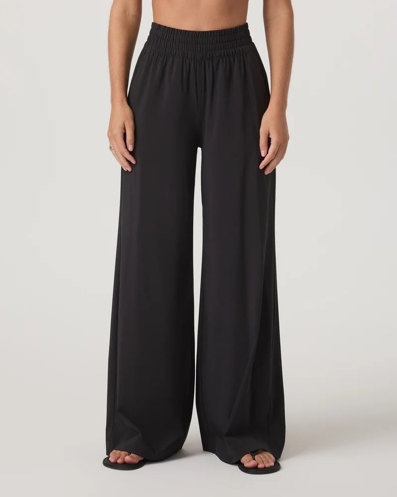 Vuori Villa Wideleg Pant ($128)
We all know that one of the biggest fashion struggles is avoiding wrinkles — especially in the summer. But what if I told you that these pants not only wick away moisture, but are also designed to stay wrinkle free? You can style them up for a day in the office or take them on a beach weekend — they are meant to be as versatile as they look. Prefer a mid-rise waist and thinner band? The Vuori Villa Everyday Wideleg Pant ($128) is your alternative with the same great feel.
