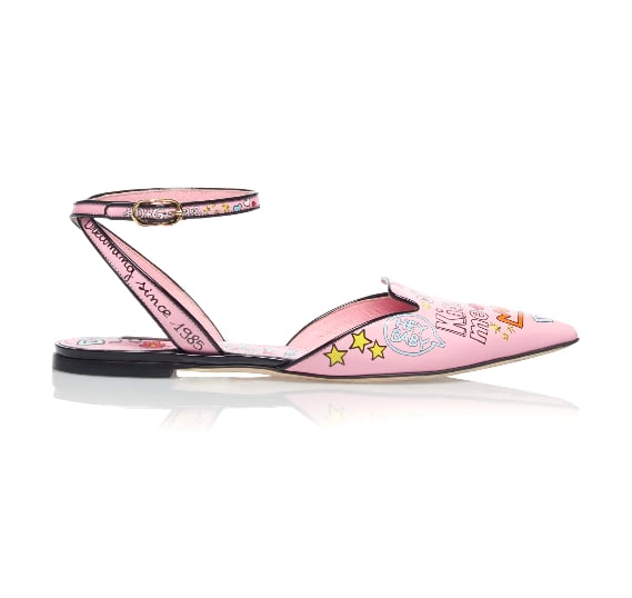 Dolce & Gabbana Printed Patent-Leather Flats