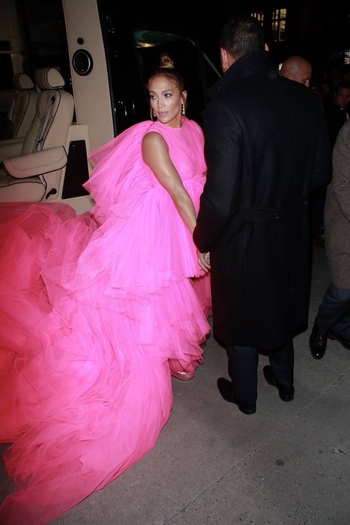 Jennifer Lopez's Hot-Pink Dress at the Second Act Premiere 2018